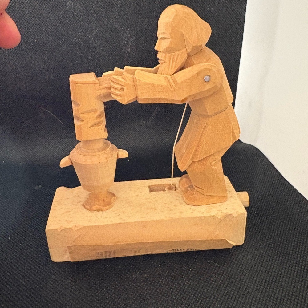 Bogorodsk Wood Kinetic‎ Toy Unisex OS Tan Good Russian Folk Art Man Samovar USSR